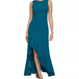 NWT Vince Camuto Ruffled Tulip-Hem Gown